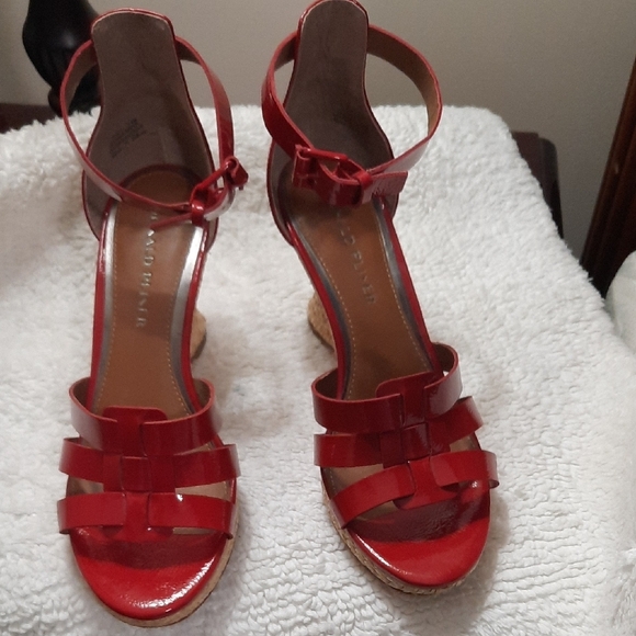 Donald J. Pliner Red Strappy Wedges - Picture 3 of 10